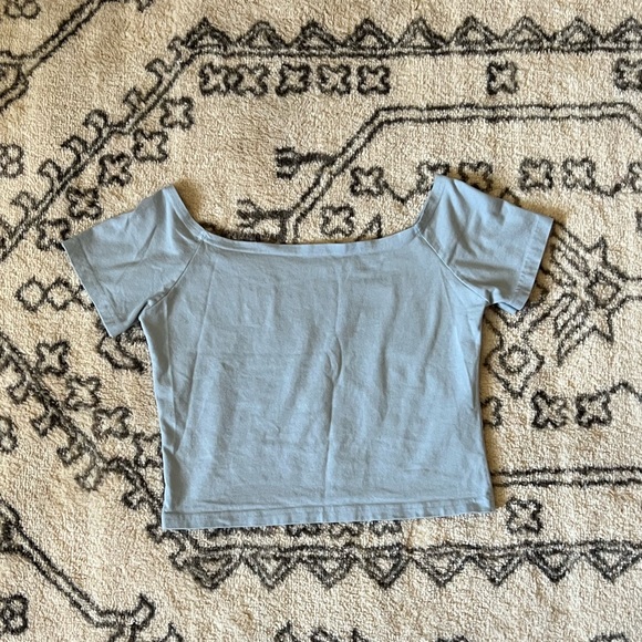 SOLD Blue brandy Melville off the shoulder top!! - Picture 3 of 3